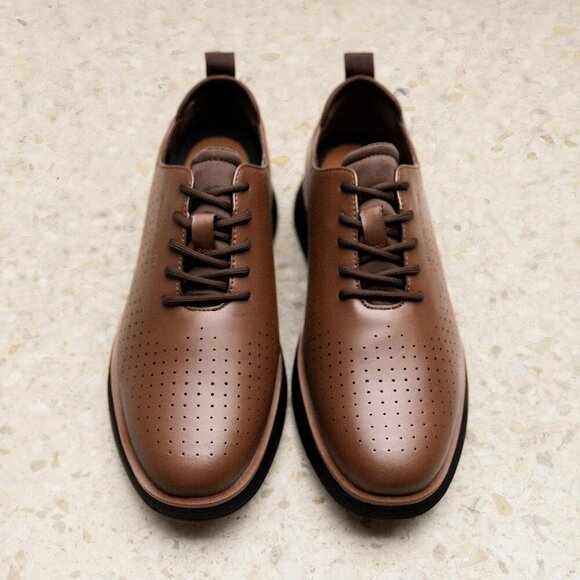 Bruno Marc Men\'s Leather Brown Fashion Sneakers Oxfords Casual Shoes main image 6